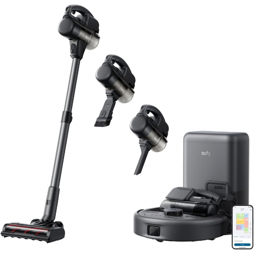 3-in-1 Saugroboter, Akkusauger und Handstaubsauger mit 8.000-30.000 Pascal und Absaugstation
