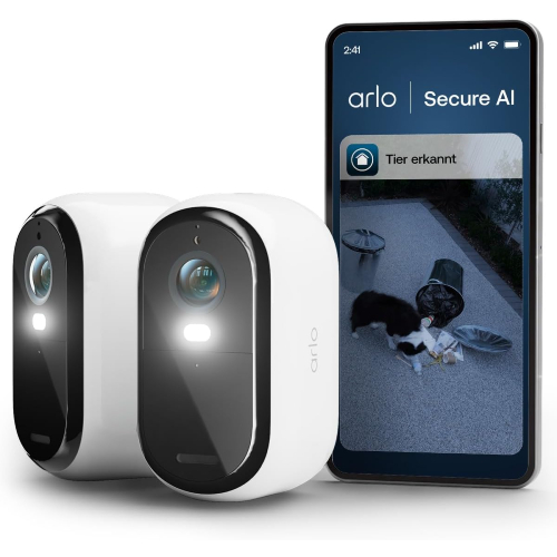 &Uuml;berwachungskamera Outdoor, WLAN, Kabellos dank Akku, 2K Video, Farbnachtsicht, Licht, Bewegungsmelder, Sirene, 2-Wege Audio