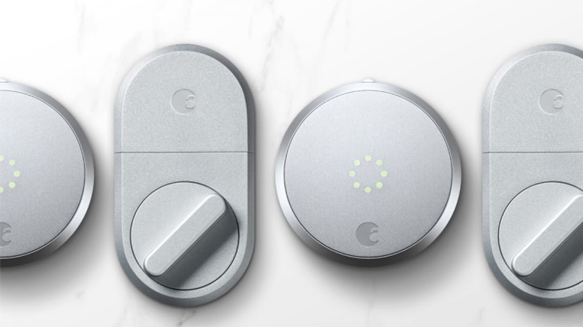 Silver & August Smart Keypad August Smart Lock HomeKit Enabled Dark Gray  mimbarschool.com.ng