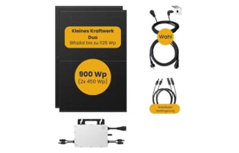 Kleines Kraftwerk Duo ohne Halterung Komplettpaket (900Wp+) Bifazial