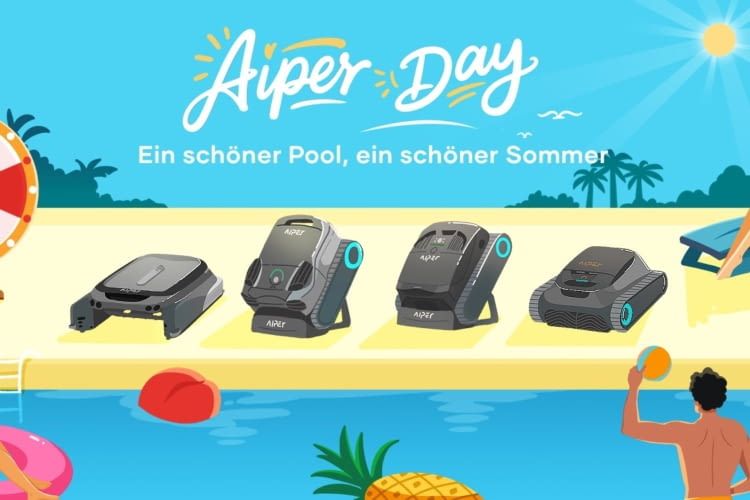 Beim Aiper Day gibt es die besten Rabatte auf die Poolroboter mit hoher Nutzerfreundlichkeit