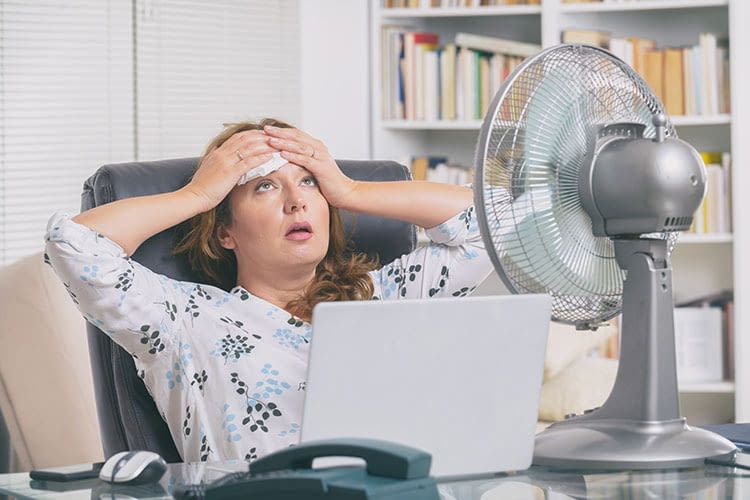 Luftkühler schaffen bei großer Hitze Abkühlung dadurch, dass sie Wind erzeugen und die Luft über ein Kühlmedium blasen