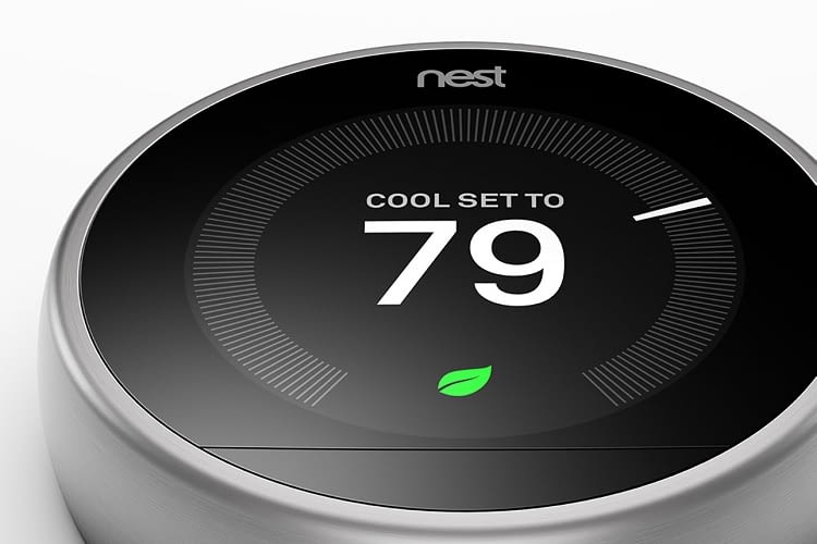 Nest Thermostat - Steuerung des Thermostats. Design