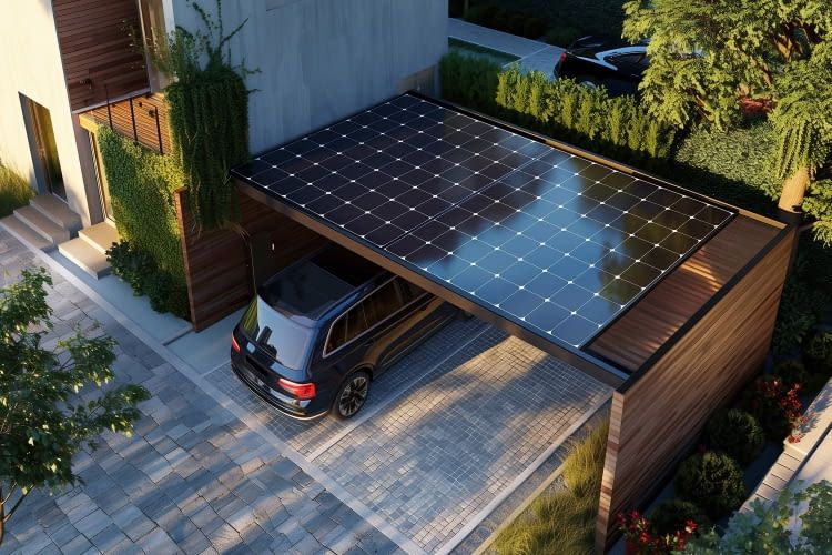 Balkonkraftwerke lassen sich alternativ auch auf einem Carportdach montieren