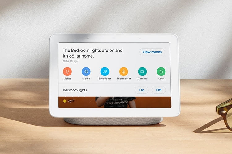Google Home Hub gibt über einen Überblick über Smart Home-Geräte