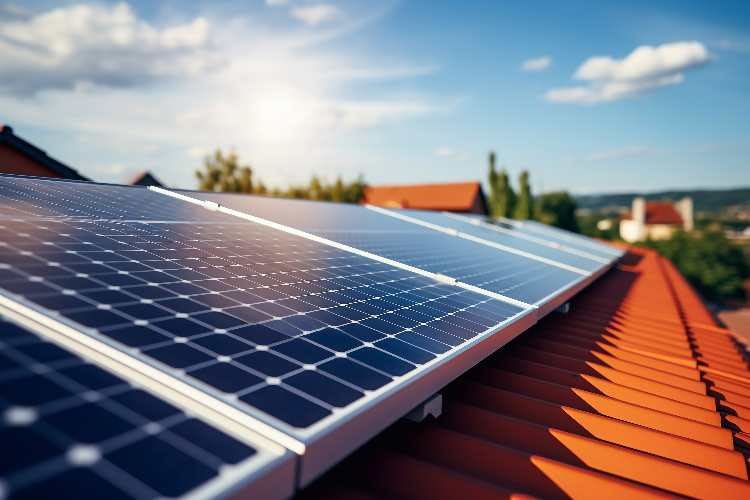 Eine Solaranlage auf einem Dach