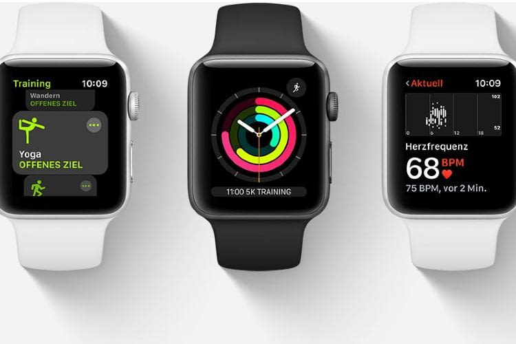 Die Apple Watch Series 3 kommt mit aktuellem watchOS Betriebssystem