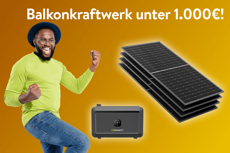 Bei Ac-Tec gibt es ein Balkonkraftwerk mit Speicher für nur 950 Euro