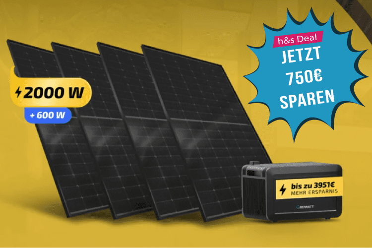 Im Deal mit Solakon haben homeandsmart Leser exklusiv die Möglichkeit auf ein Balkonkraftwerk 750 Euro zu sparen