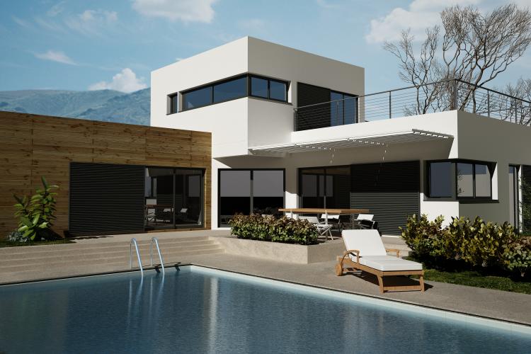 Modernes Haus mit Schwimmbad