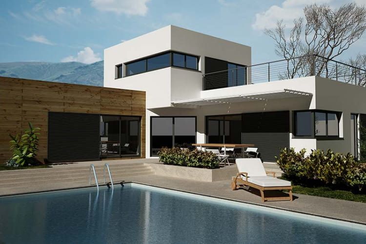 Modernes Haus mit Schwimmbad