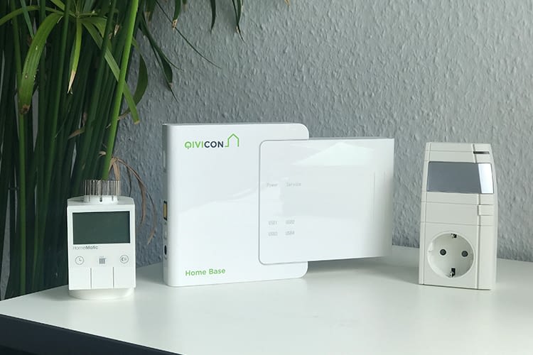 Die Qivicon Home Base im Vattenfall Smart Home mit Homematic-Komponenten