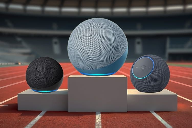 Diese drei Echo Modelle haben nur die runde Form gemeinsam
