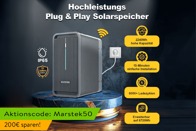 Der Marstek Solarspeicher mit 2,2kWh Kapazität ist aktuell bei Epp Solar im Angebot