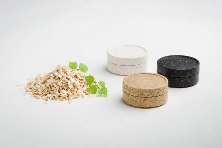 Das Verpackungsmaterial aus Holzchips ist biologisch abbaubar