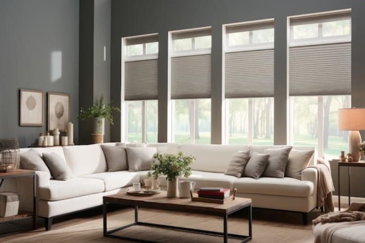 Wohnzimmer mit Fenstern