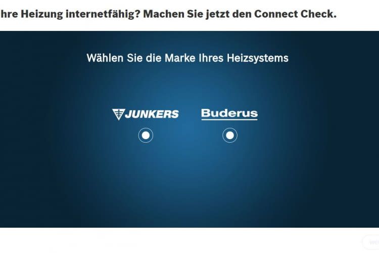 Junkers HomeCom - Connect Check