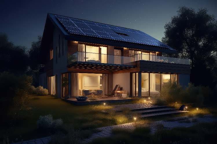 Eine Photovoltaik Anlage leistet genug, um ein Einfamilienhaus mit Strom zu versorgen