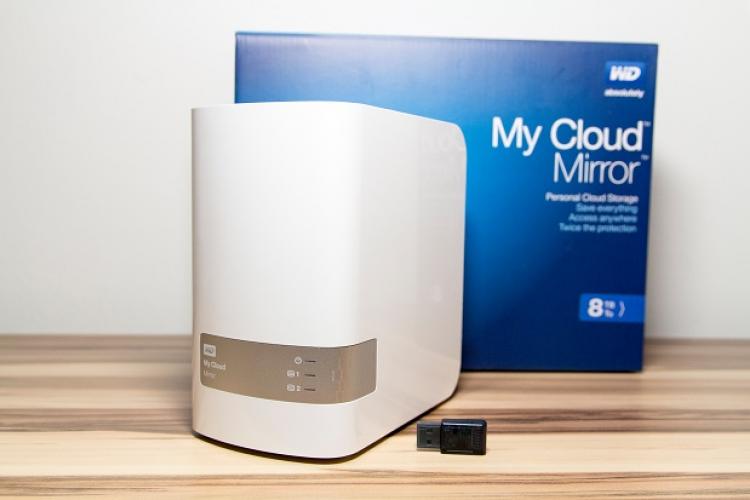 Abbildung des WD My Cloud NAS inklusive Z-Wave Stick