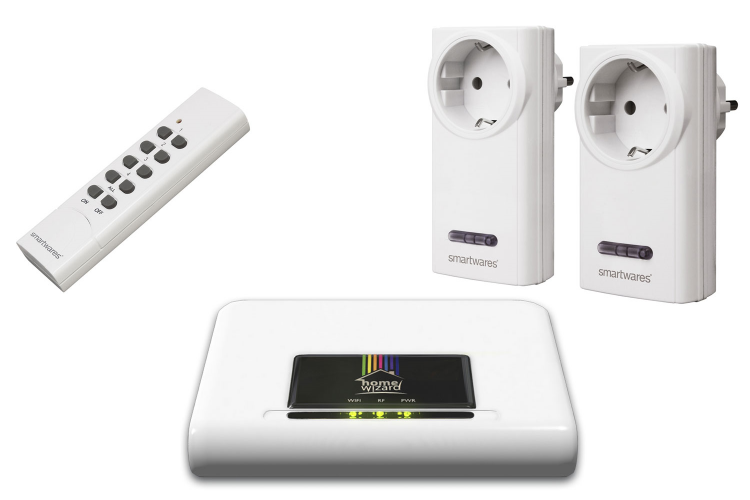 HomeWizard Starterset, 1x IP Gateway Box, 2x Funkschalter, 1x Fernbedienung 4Kanal