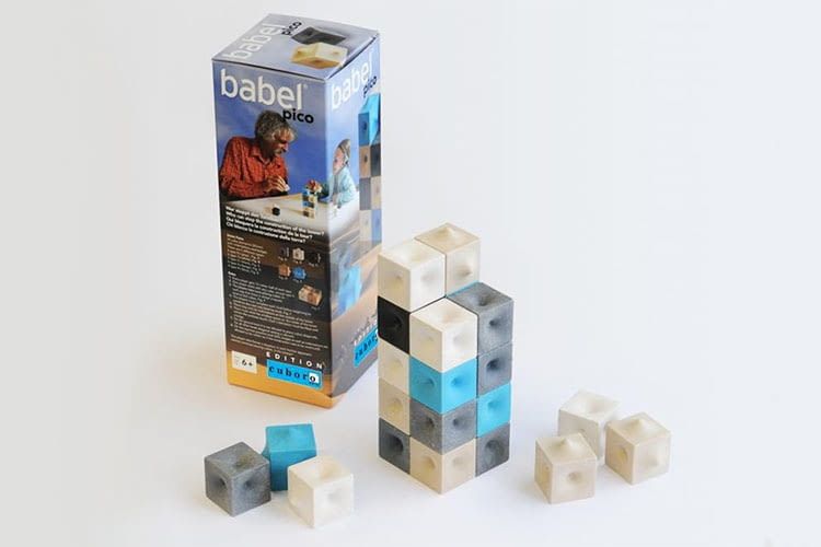 pico babel ist ein Strategiebauspiel für zwei Schlauköpfe ab 6 Jahren