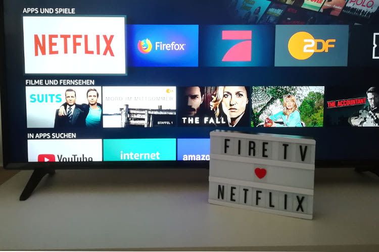 Netflix ist auch über Amazon Fire TV Geräte verfügbar