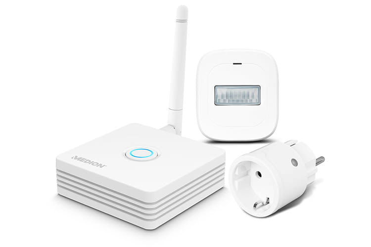 MEDION Sparpaket: Smart Home Zentrale plus Bewegungsmelder und intelligentem Zwischenstecker