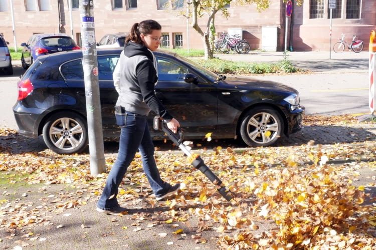 Mit einem Laubbläser wie diesem Worx Modell lässt sich schnell Ordnung schaffen