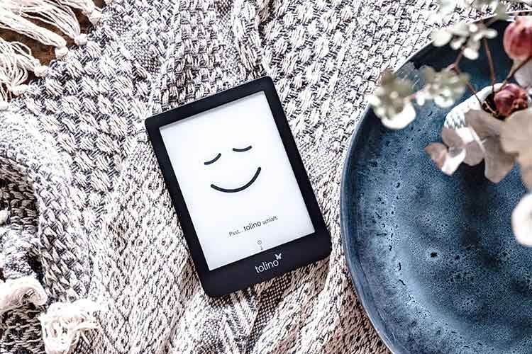 Mit dem eBook Reader tolino shine 3 ist die komplette Bibliothek immer dabei