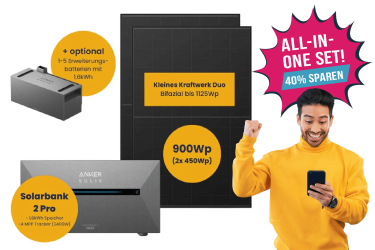 Das klassische All-in-One Balkonkraftwerk Set jetzt 40% günstiger!