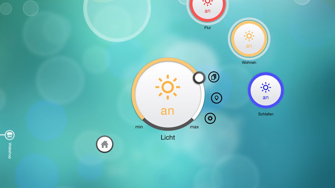 Startbildschirm Daheim App Modul Licht