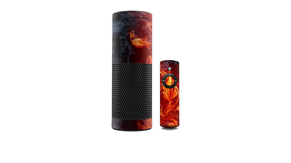 amazon-echo-skin-rot-feuer-flammen