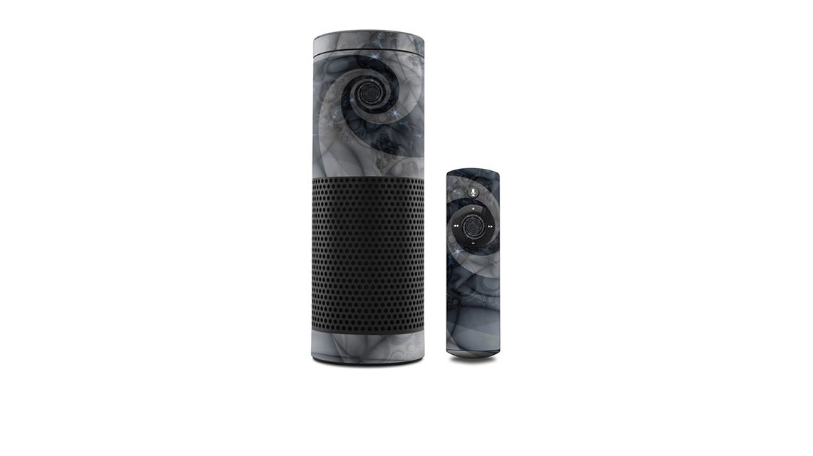 amazon-echo-skin-graue-spirale