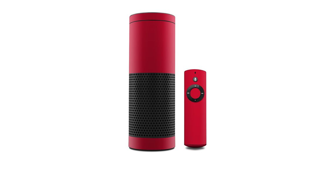 amazon-echo-skin-rot-einfarbig