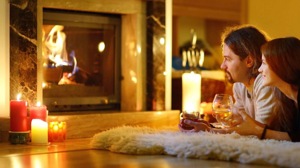 Räume Wohnzimmer Licht Kamin
