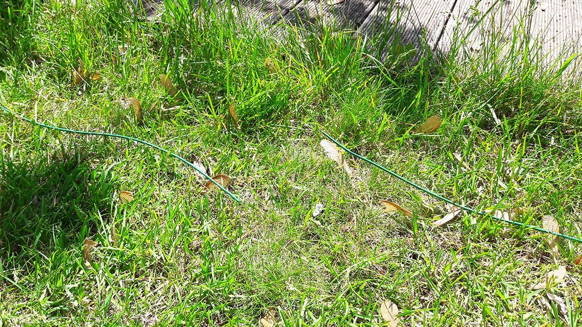 Durchgeschnittenes Begrenzungskabel GARDENA SILENO Mähroboter