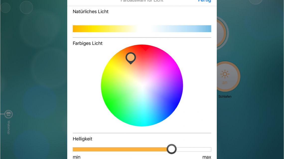 Daheim App Farbwahl