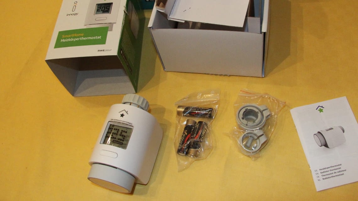 Bauteile des smarten Thermostates von innogy