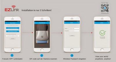 EZLink Installationshinweis für die Foscam C1 HD IP Kamera