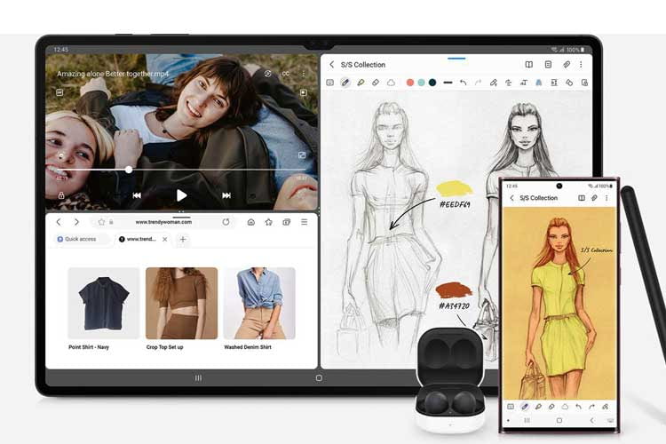 Mit dem Samsung Galaxy Tab S8 lassen sich farbenfrohe Skizzen und Notizen anfertigen