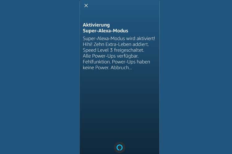 Auch über die Alexa App ist der Cheat-Code abrufbar und sorgt für lustige Reaktionen