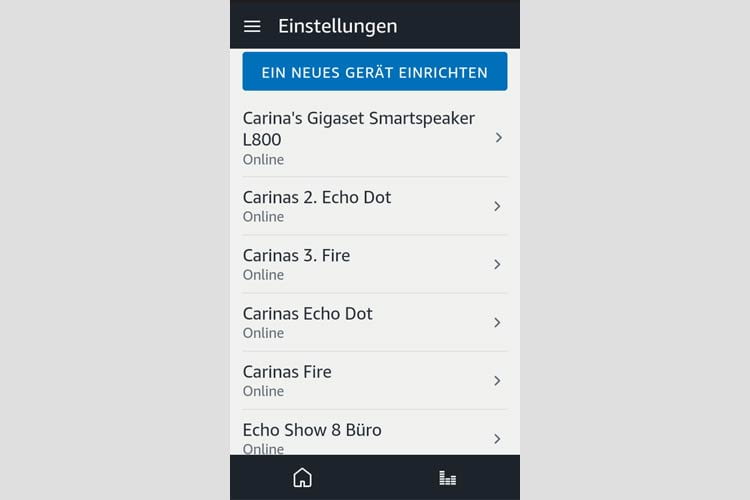 È possibile effettuare impostazioni individuali per ciascun Echo Show