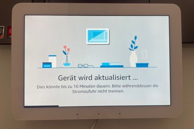 Vor dem ersten Start wird ein Softwareupdate durchgeführt