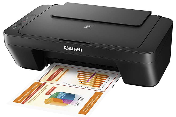 Der Canon PIXMA MG2555S 3in1 Multifunktionsdrucker funktioniert mit Tintenstrahltechnik