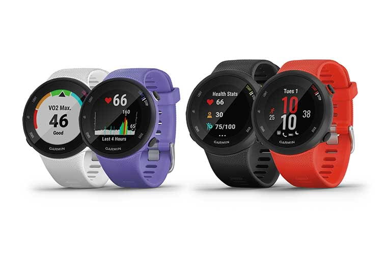 Unsere Redaktionsempfehlung, die Garmin Forerunner 45 gibt es in unterschiedlichen Farben