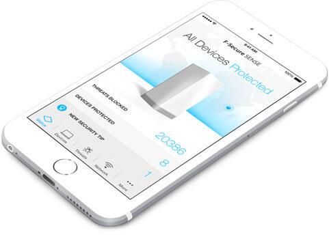 Darstellung auf F-Secure Sense iOS App