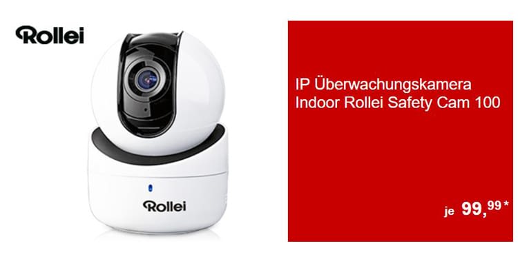 Die IP Überwachungskamera Rollei Safety Cam 100 filmt in Full-HD
