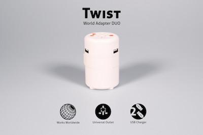 TWIST Word Adapter Duo für die Steckdosen der Welt