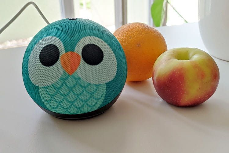 Echo Dot Kids nimmt wenig Platz ein und passt daher fast überall hin