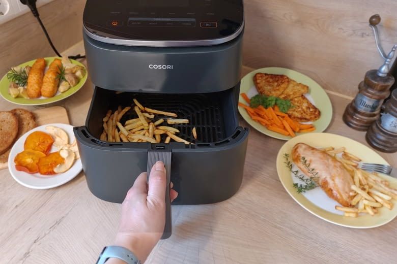 Alle hier gezeigten Lebensmittel haben wir im Test mit dem Airfryer zubereitet